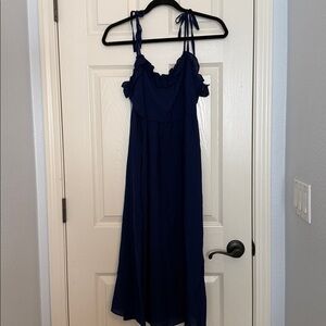 BCBG Deep Blue Ruffled Dress